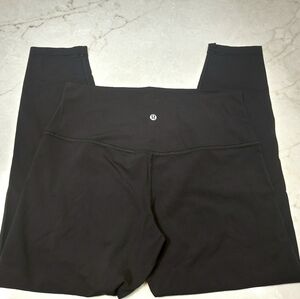 LuluLemon Align High-rise Leggings In Nulu Fabric Cropped Leg In Black